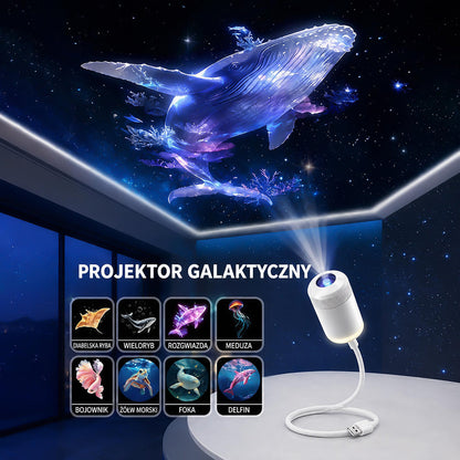 🌌 Comauo® Projektor Lampka Nocna - Inteligentny Holograficzny Projektor Gwiazd