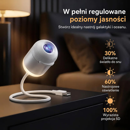 🌌 Comauo® Projektor Lampka Nocna - Inteligentny Holograficzny Projektor Gwiazd