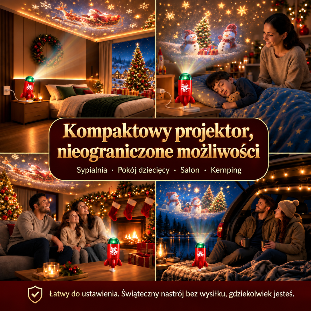 Comauo®🌈🤶HD projektor świąteczny 【⏰ 50% rabatu – tylko przez ograniczony czas!】