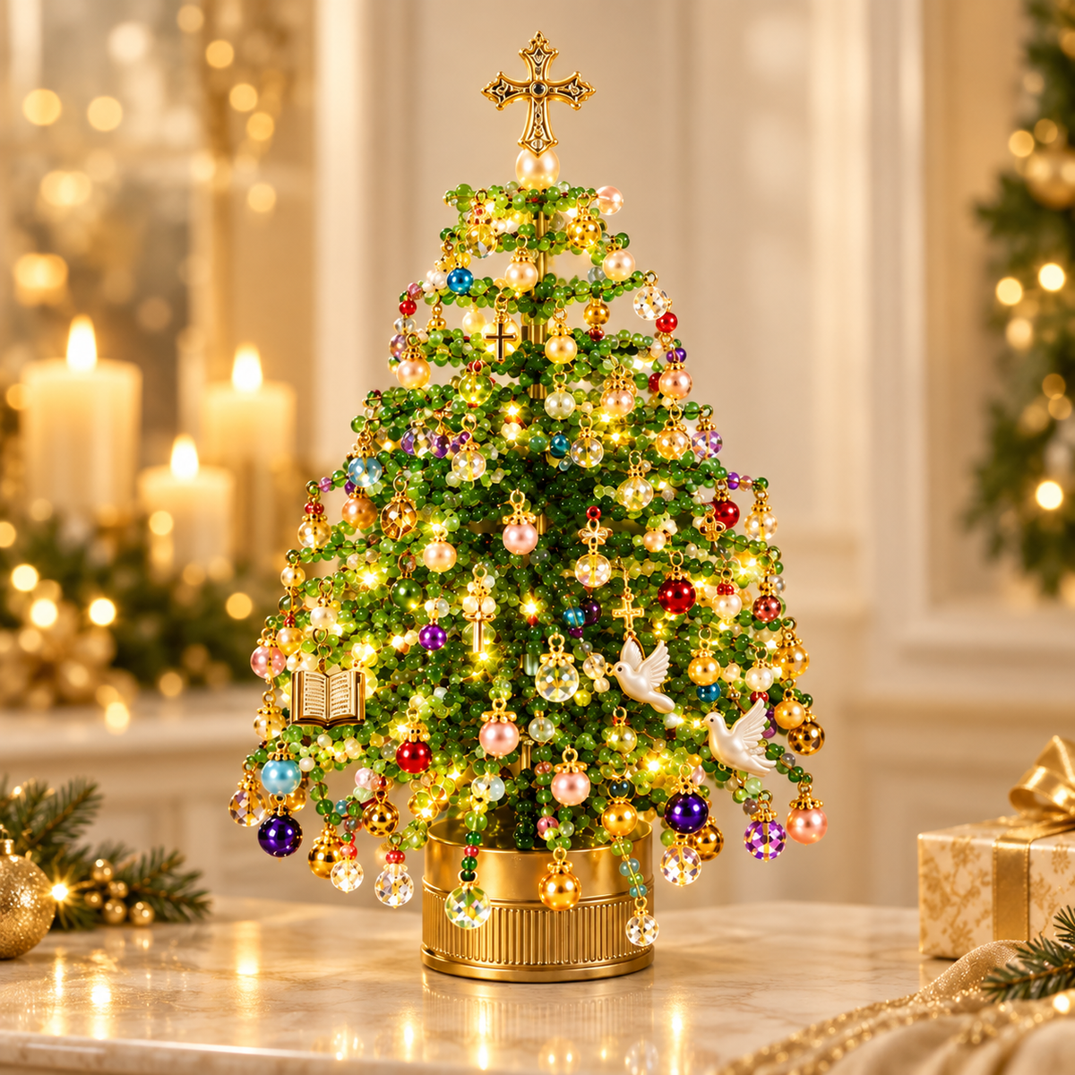 【⏰ 50% rabatu – tylko przez ograniczony czas!】🎄 Kreatywny zestaw do wykonania koralikowej choinki