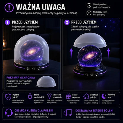 🔮 Projektor świateł nocnych BVJ® – Magiczna atmosfera każdej nocy